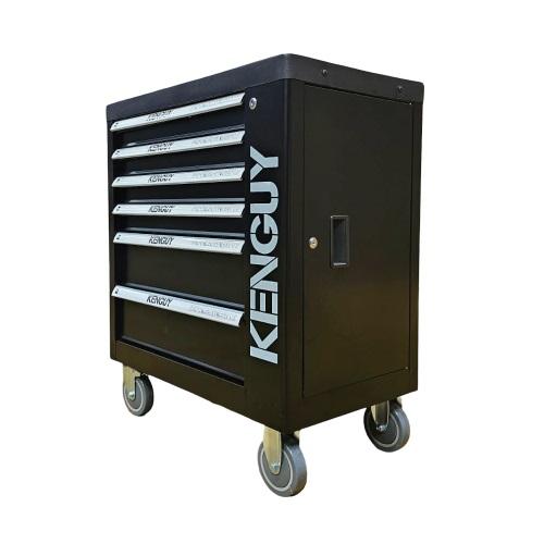 KENGUY 155 PIECE 6-DRAWER ROLLER TOOL CABINET - BLACK & BLUE | On